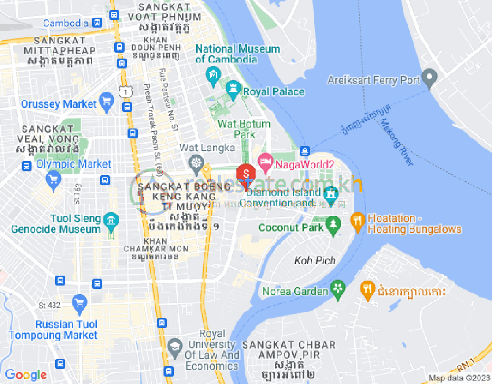 百色河分区, 占卡蒙, 金边地图