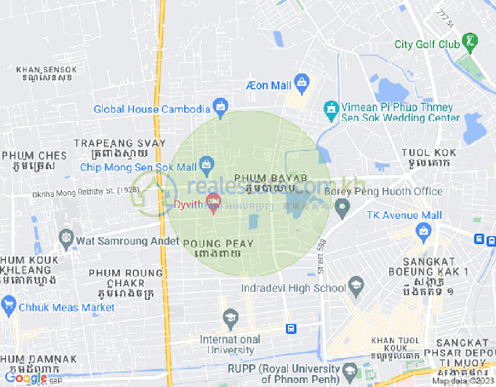 新金边, 森速区, 金边地图