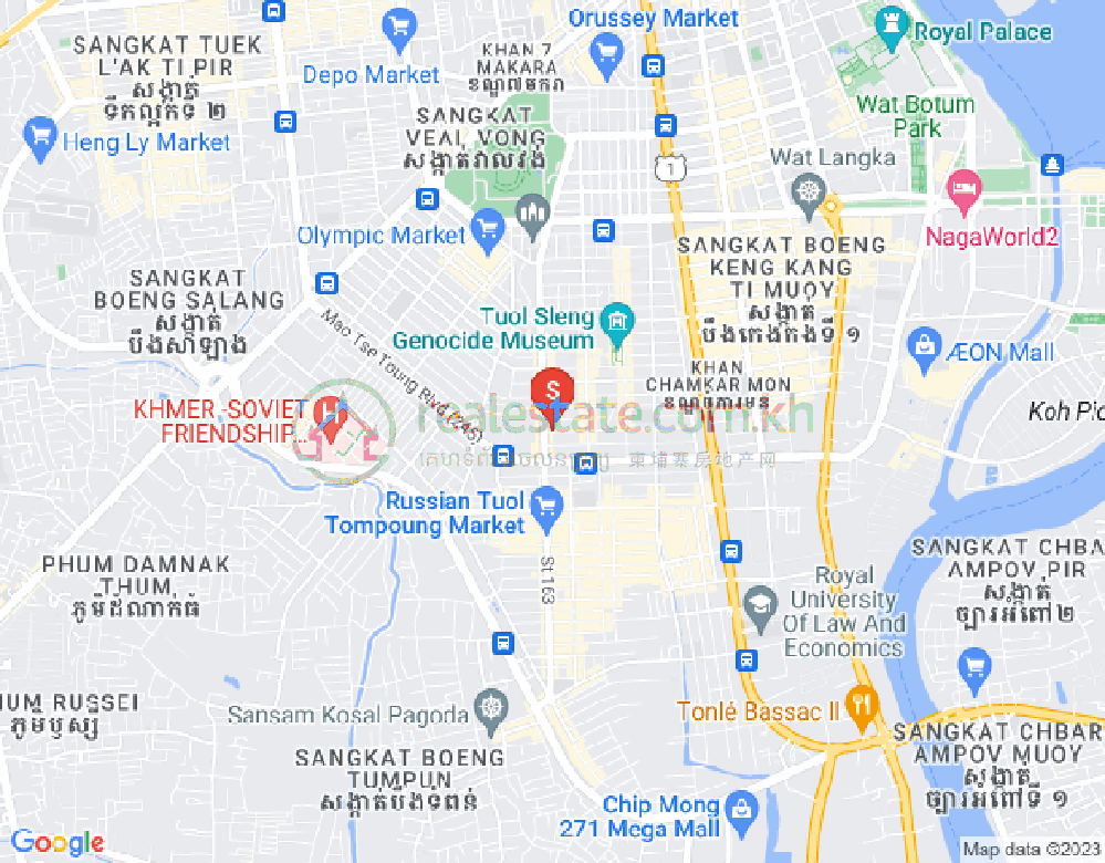 Map of BKK 3, Boeng Keng Kang, Phnom Penh