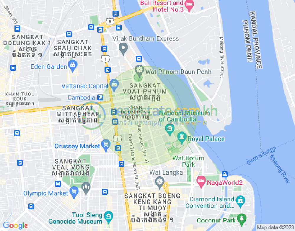 新金边, 森速区, 金边地图