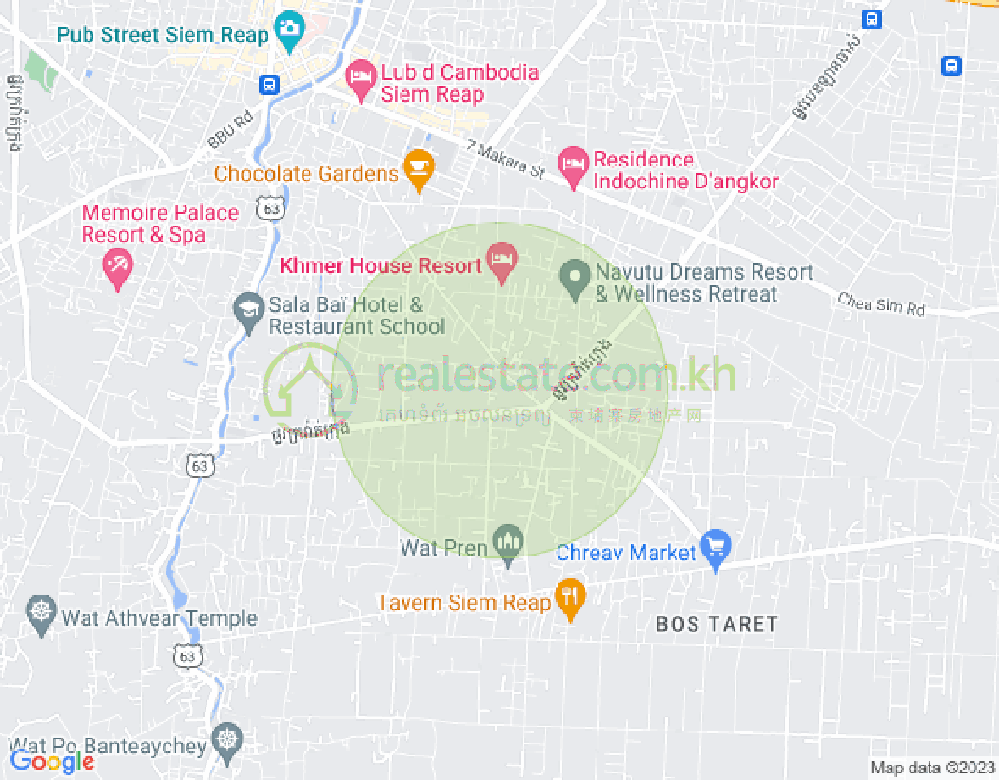 Mapa: 0 N/A, Sala Kamraeuk, Siem Reap