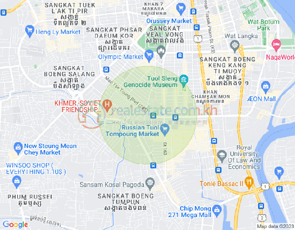 Mapa: Chak Angrae Leu, Meanchey, Phnom Penh