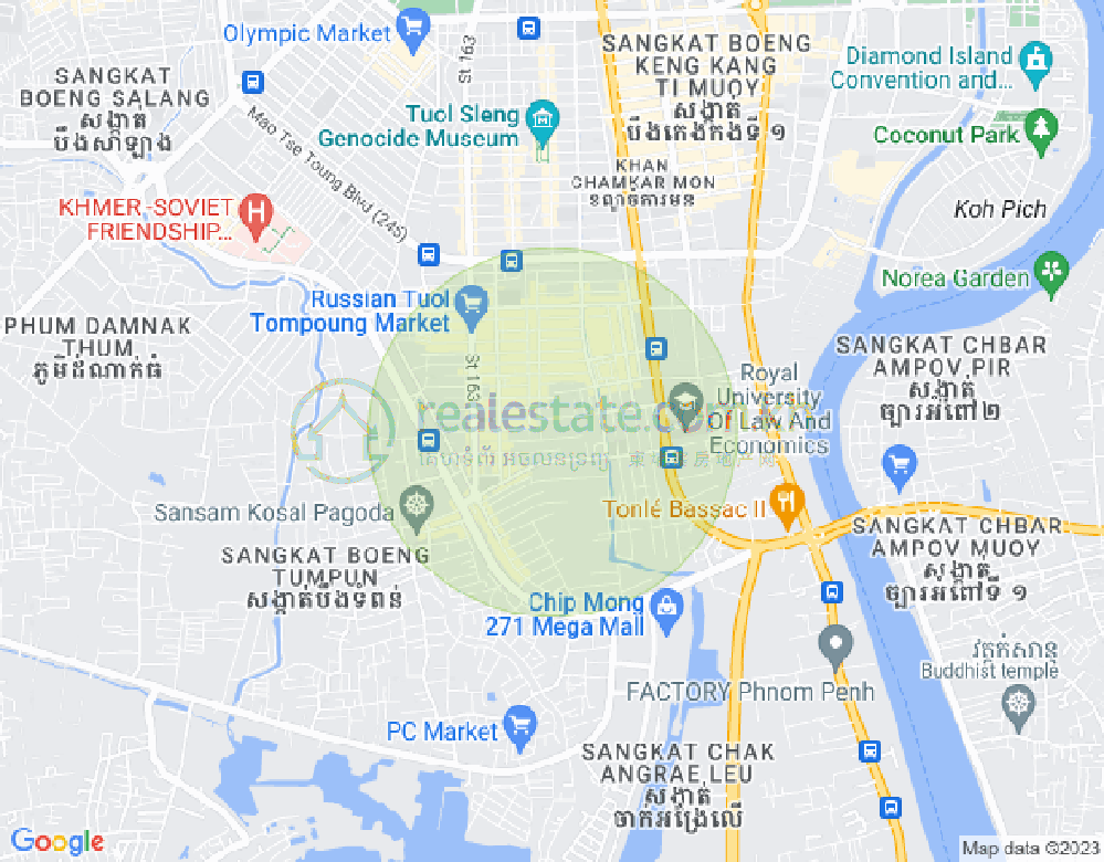 Carte de Boeung Trabek, Chamkarmon, Phnom Penh