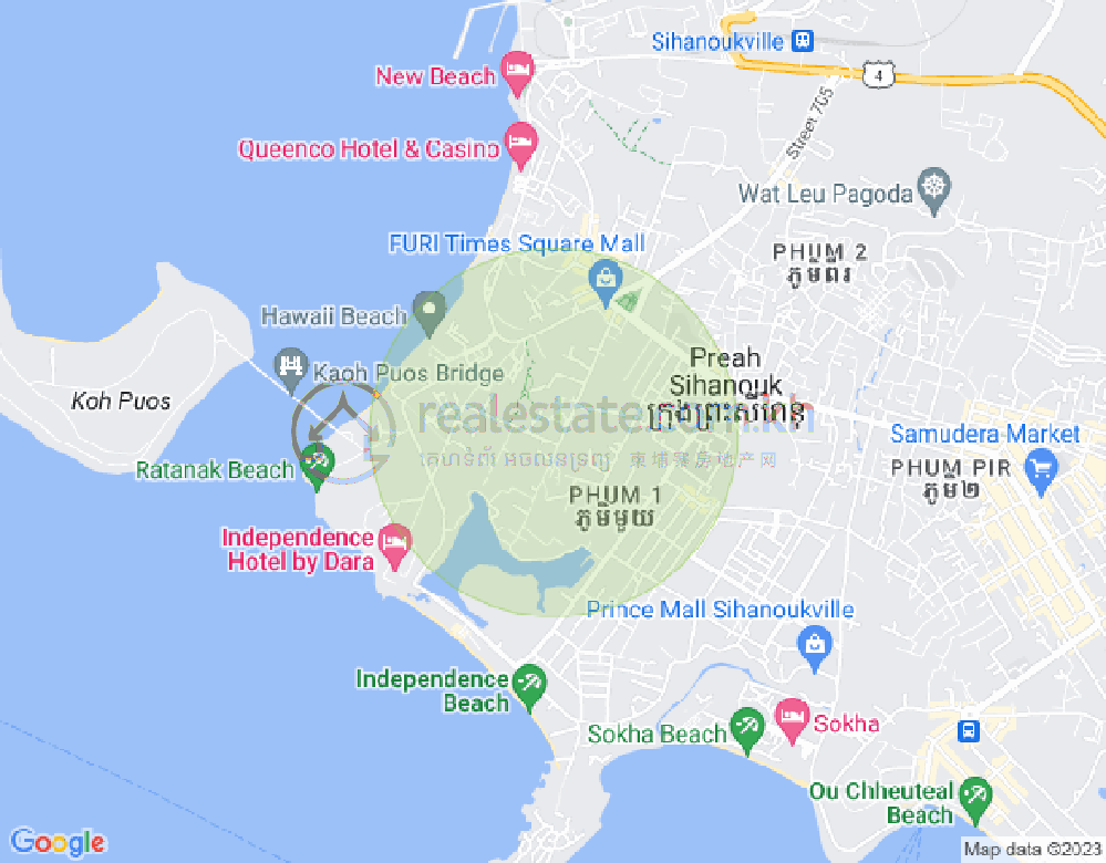 Mapa: Sangkat Muoy, Sihanoukville