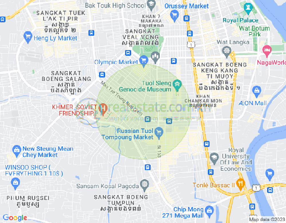 百色河分区, 占卡蒙, 金边地图