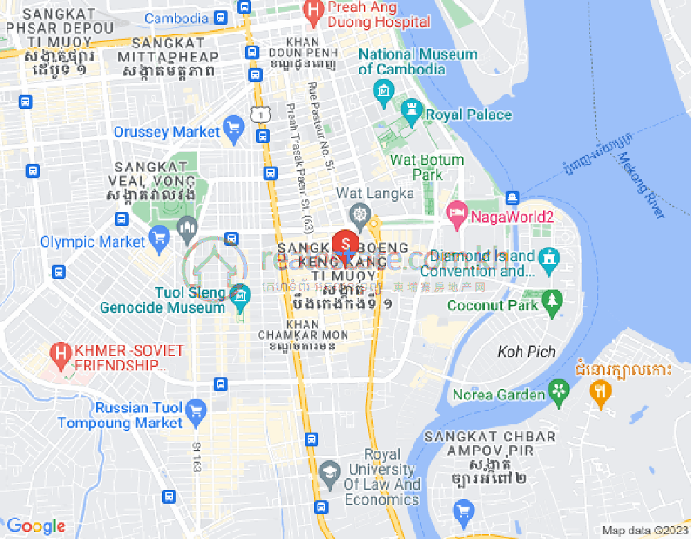 Mapa: BKK 1, Boeng Keng Kang, Phnom Penh