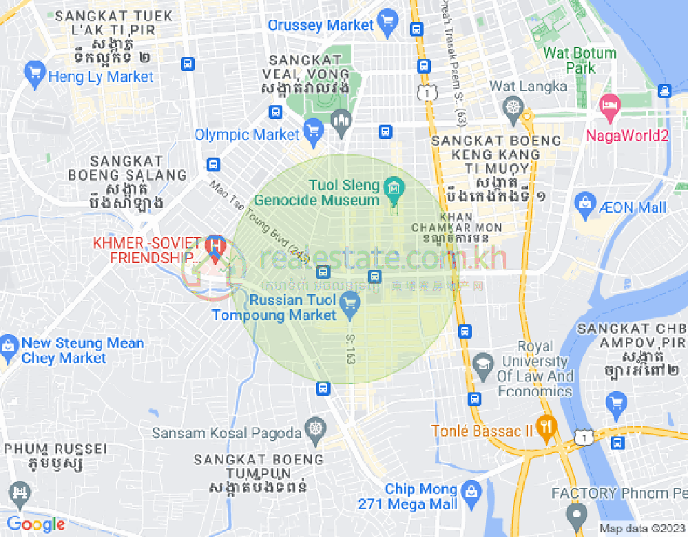 Toul Svay Prey 2镇, 波哥堪, 金边地图