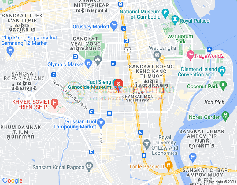 万景岗3分区（BKK3), 波哥堪, 金边地图