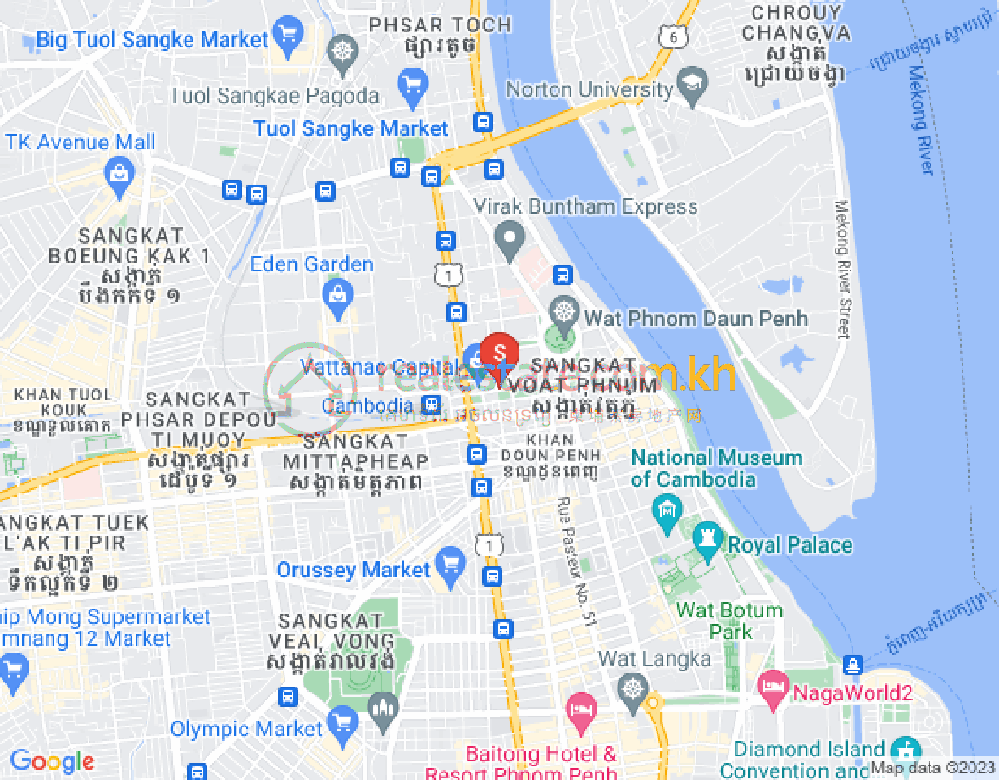 스라 착, 룽볜구, 프놈펜 지도