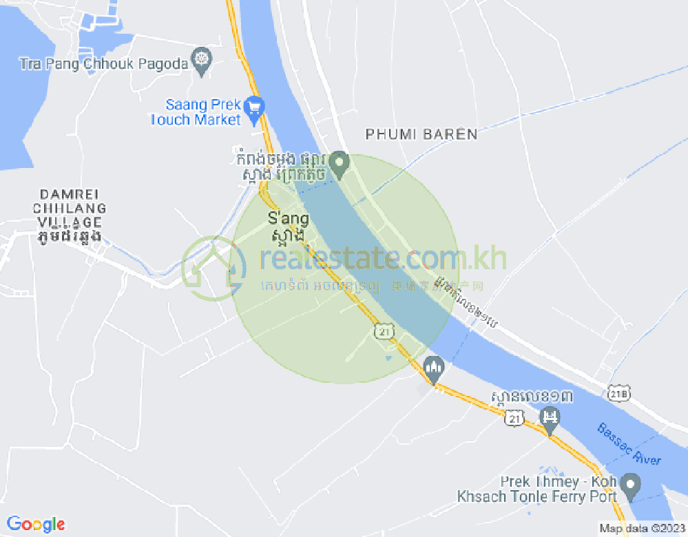Map of Preaek Koy, S'ang, Kandal