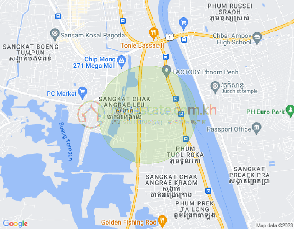 长夏上社分区, 棉芷区, 金边地图