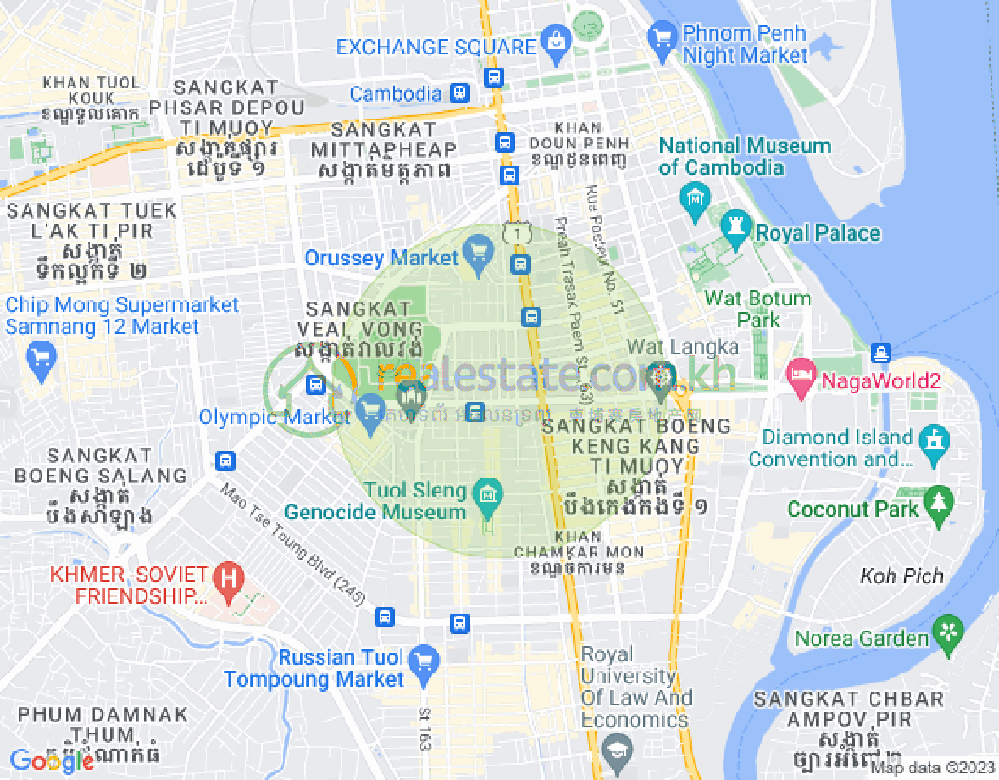 Mapa: Boeung Prolit, 7 Makara, Phnom Penh