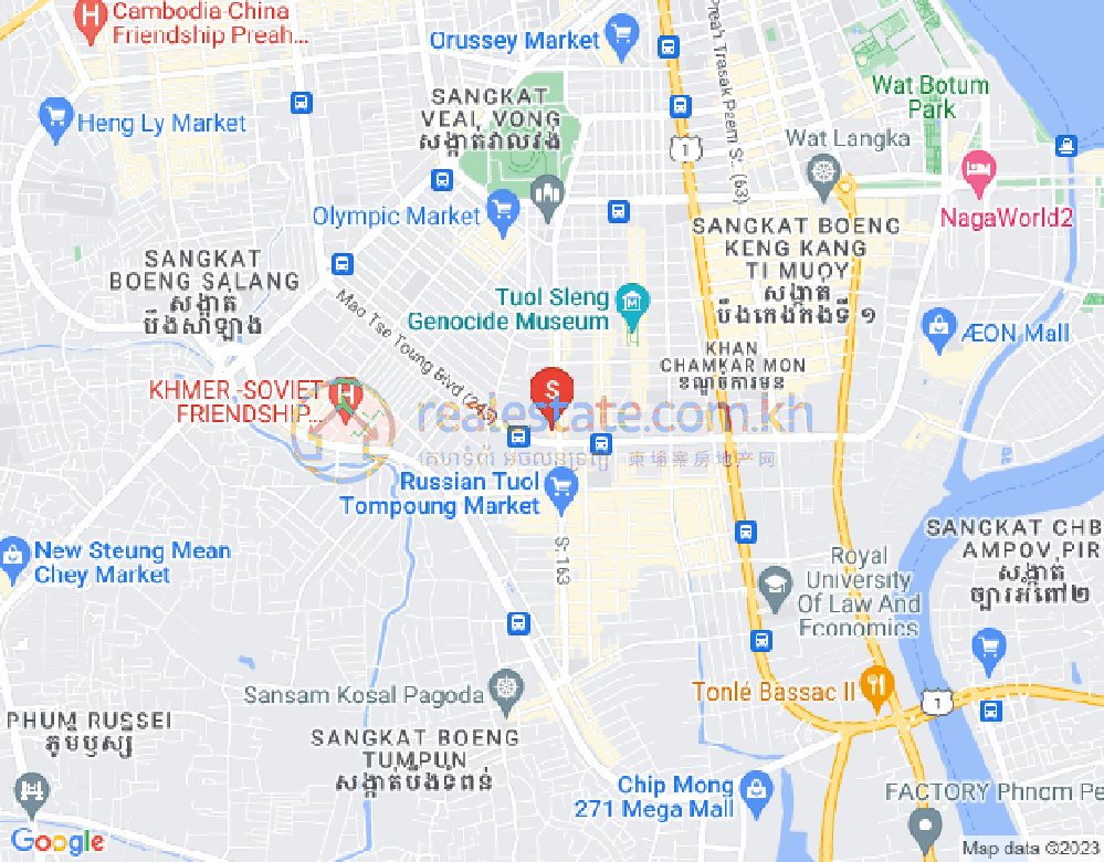 Map of BKK 1, Boeng Keng Kang, Phnom Penh