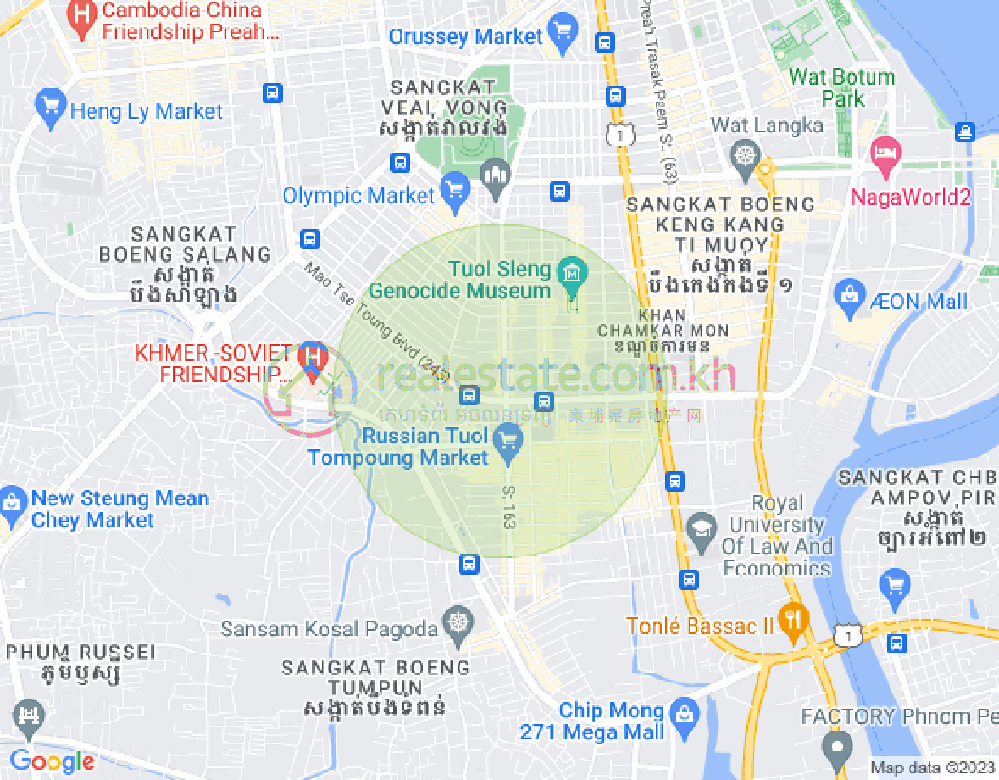 Map of BKK 1, Boeng Keng Kang, Phnom Penh