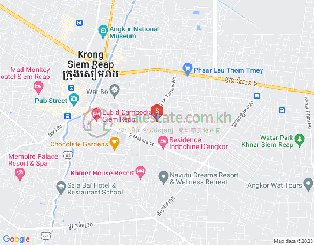 Mapa: Svay Dankum, Siem Reap