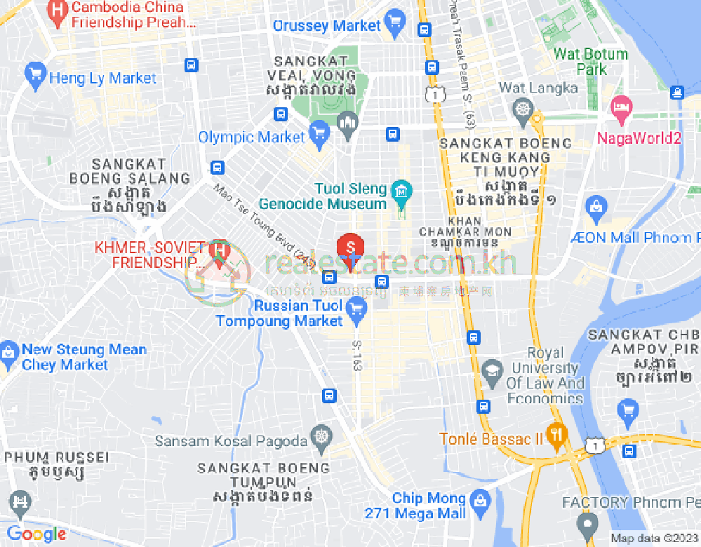 ផែនទី បឹងកក់១, ទួលគោក, ភ្នំពេញ