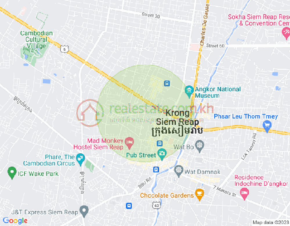 Sla Kram 구역, 씨엠립 지도