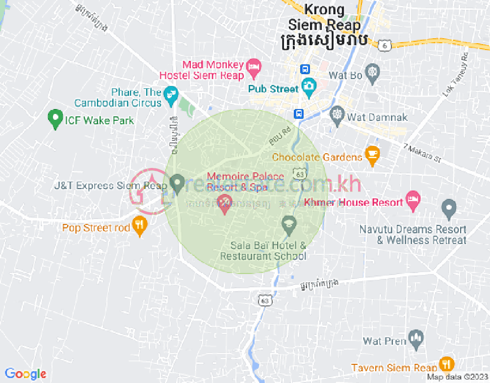 Map of Svay Dankum, Siem Reap