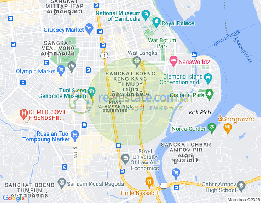 Map of BKK 3, Boeng Keng Kang, Phnom Penh