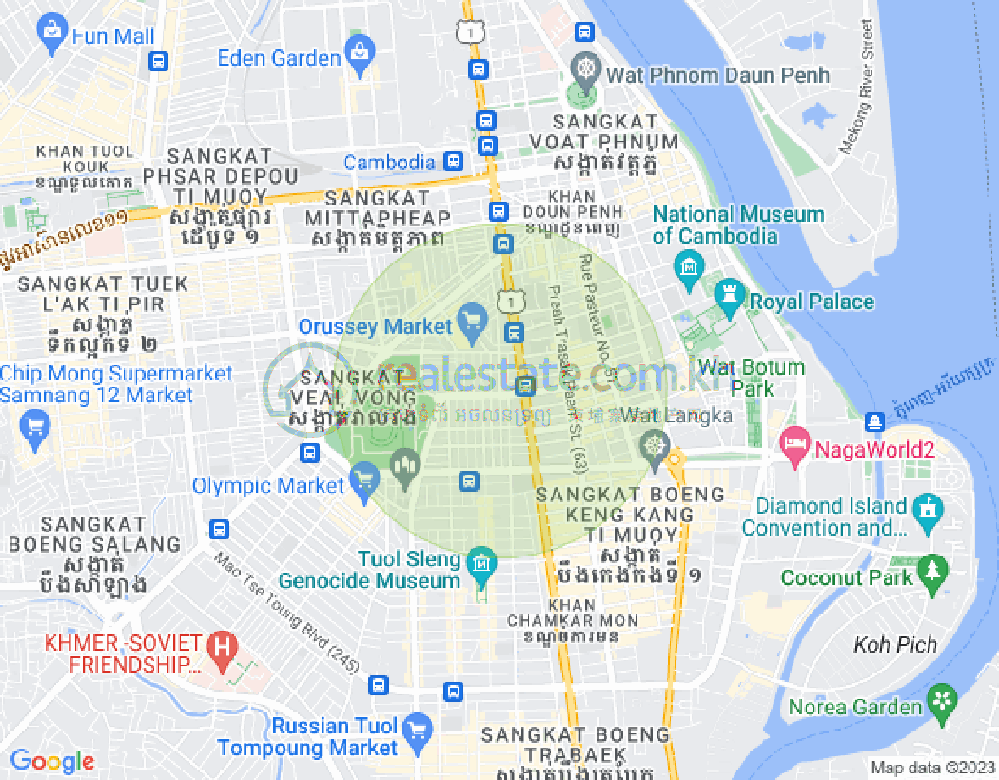 Veal Vong镇, 马卡拉区, 金边地图