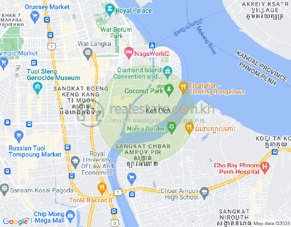 百色河分区, 占卡蒙, 金边地图