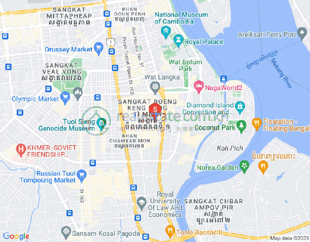 Mapa: BKK 1, Boeng Keng Kang, Phnom Penh