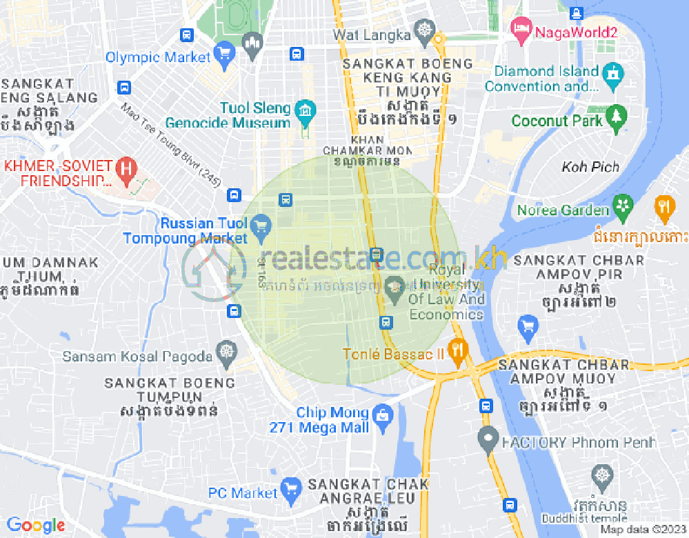 แผนที่ บึงตระเบก, จัมการมอน, พนมเปญ