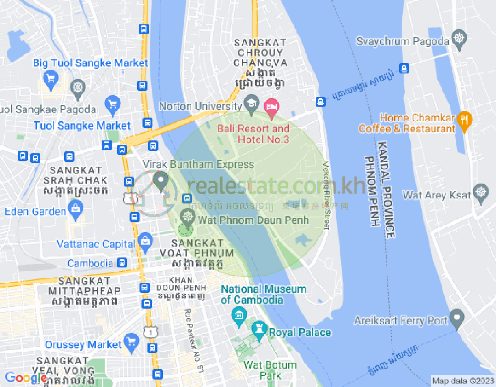 水净华区, 金边地图