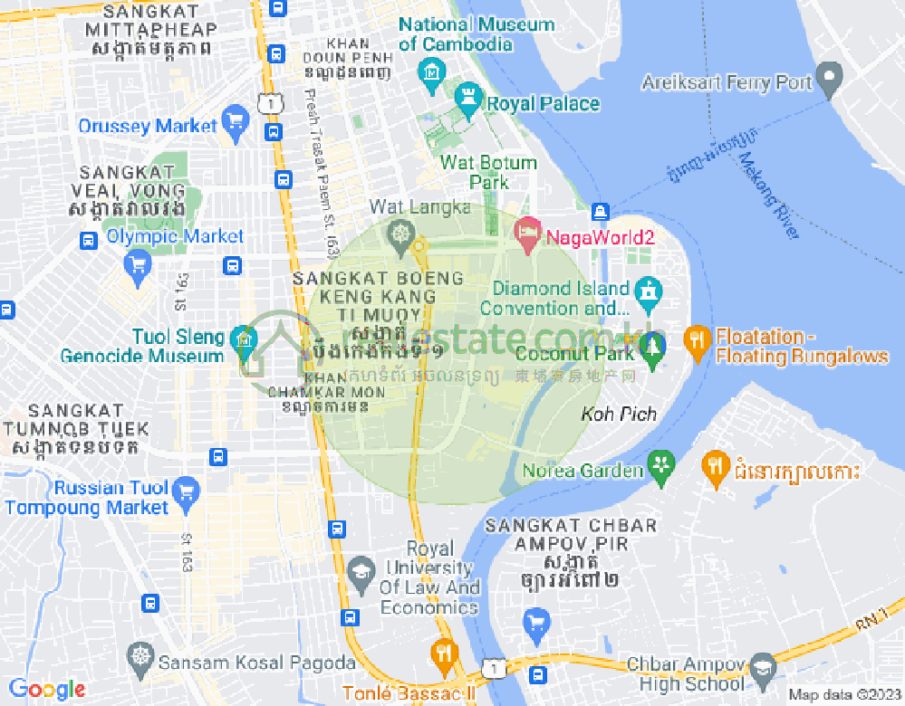 百色河分区, 占卡蒙, 金边地图