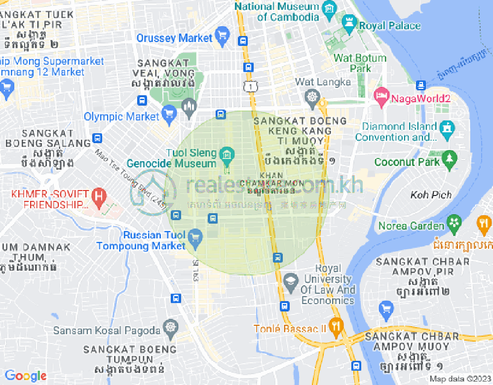 Map of BKK 3, Boeng Keng Kang, Phnom Penh