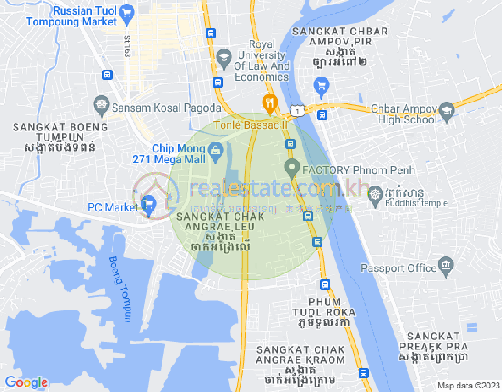 长夏上社分区, 棉芷区, 金边地图
