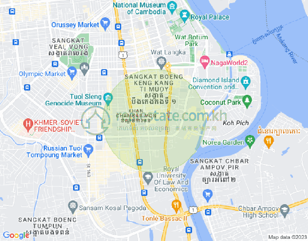 ផែនទី បឹងកេងកង១, បឹងកេងកង, ភ្នំពេញ