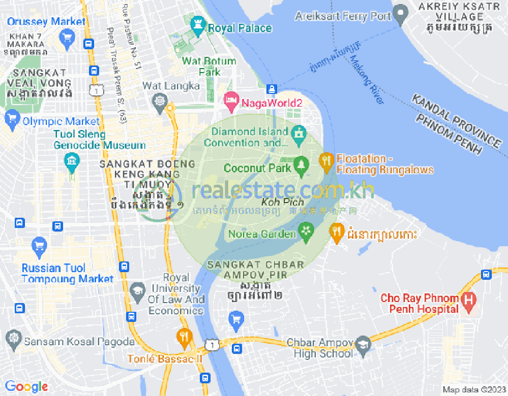 百色河分区, 占卡蒙, 金边地图