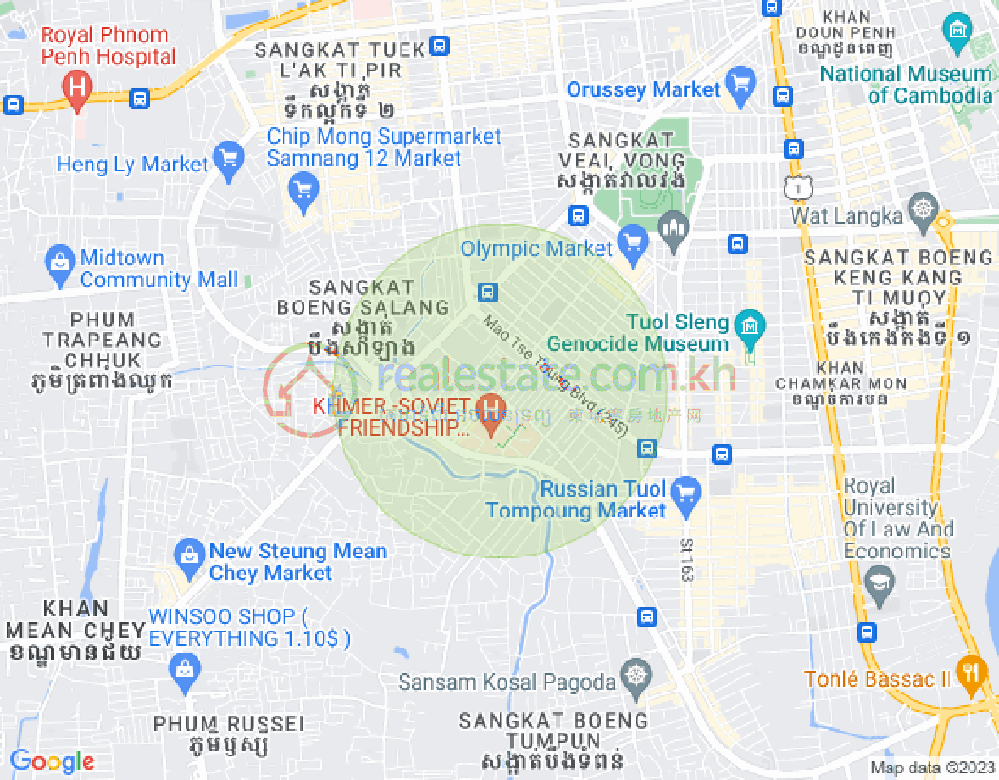 万谷湖1分区, 堆谷区, 金边地图