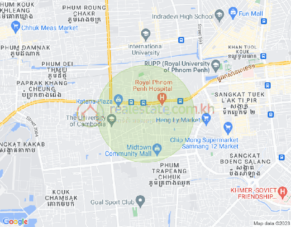 Map of Khmuonh, Sen Sok, Phnom Penh