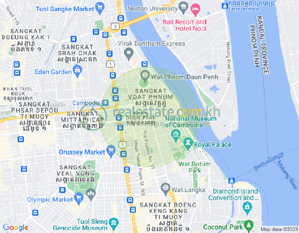 Mapa: Chakto Mukh, Daun Penh, Phnom Penh