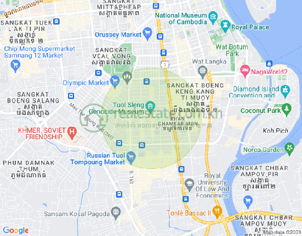 Carte de BKK 3, Boeng Keng Kang, Phnom Penh