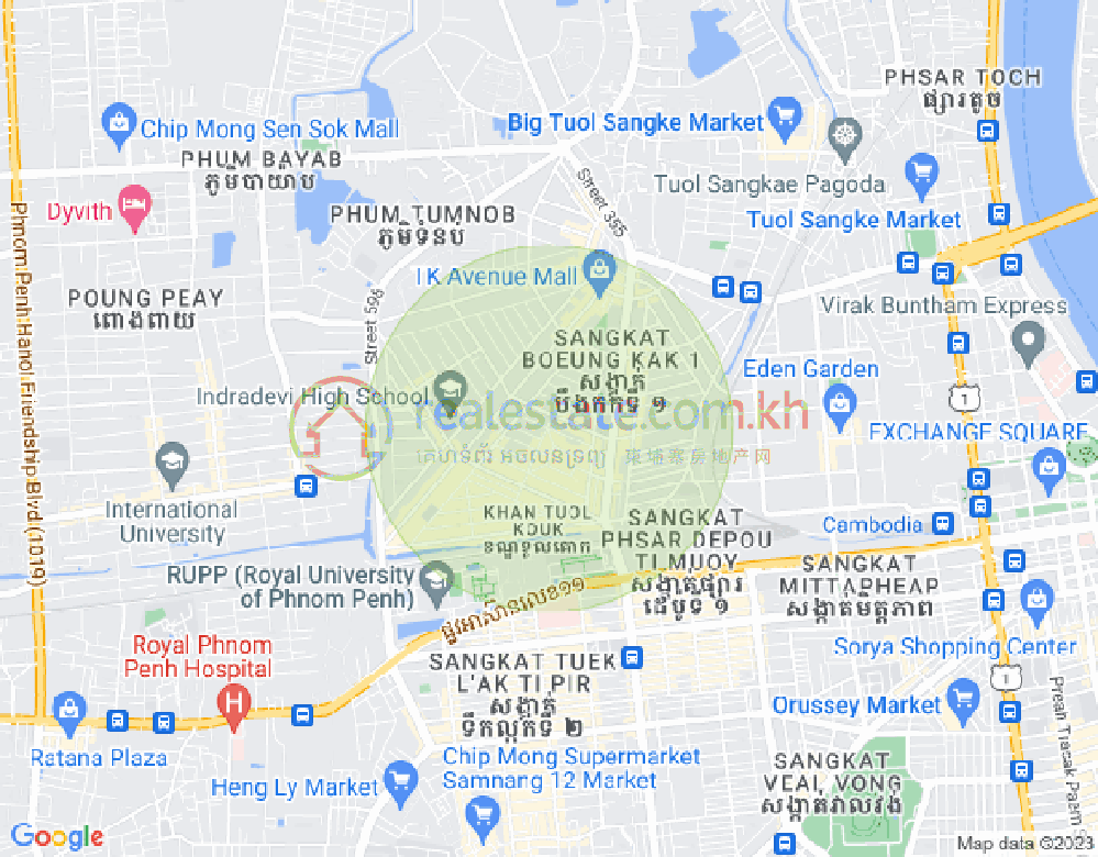 万谷湖1分区, 堆谷区, 金边地图