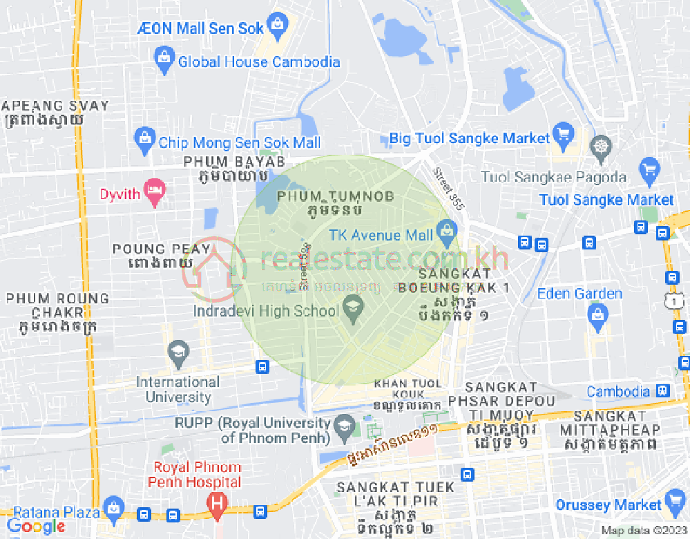 万谷湖1分区, 堆谷区, 金边地图