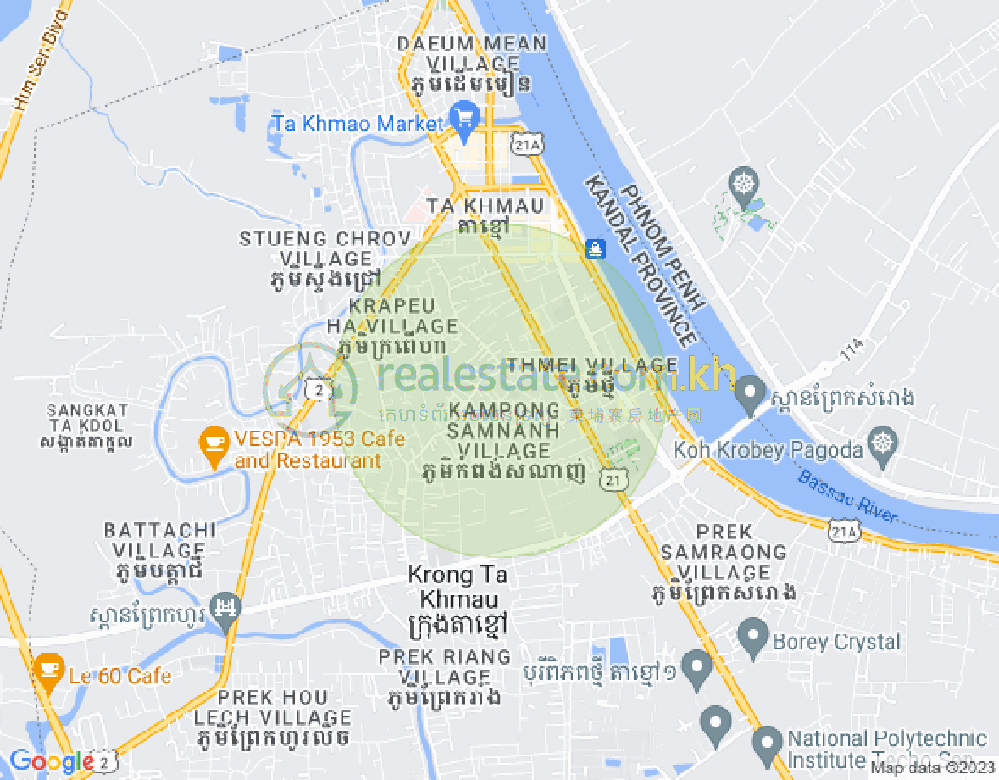 Lum 201, Kampong Samnanh县, 大金欧市, 干拉省地图