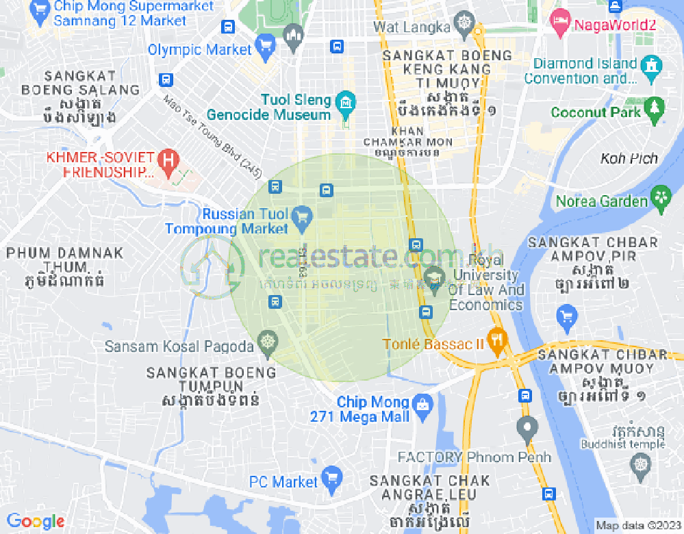 Mapa: Toul Tum Poung 1, Chamkarmon, Phnom Penh