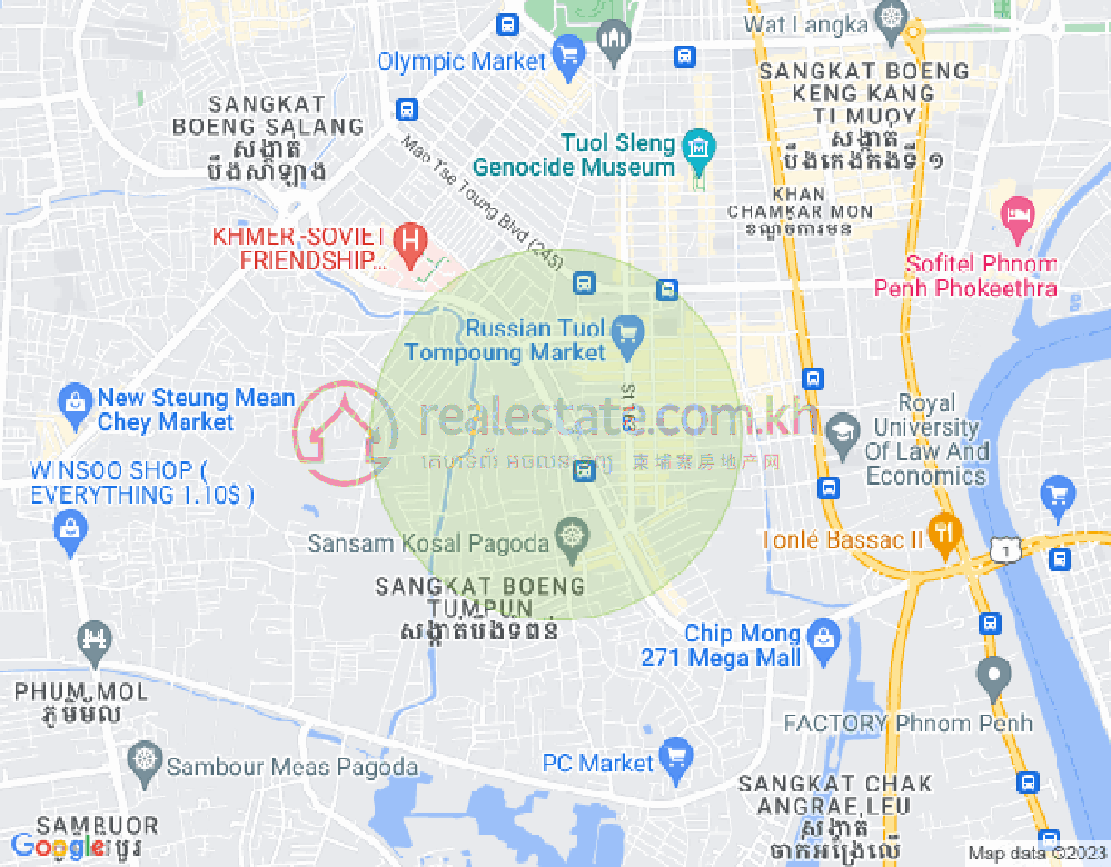 แผนที่ ตุมนบตึก, บึงเกงกอง, พนมเปญ