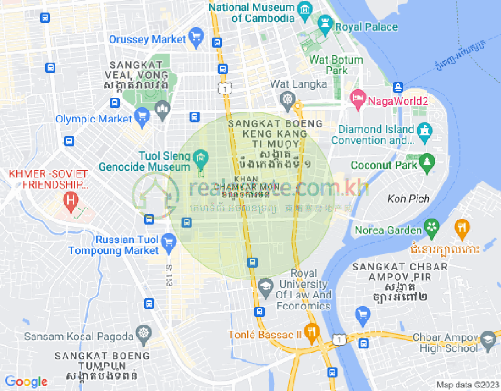 Carte de BKK 3, Boeng Keng Kang, Phnom Penh