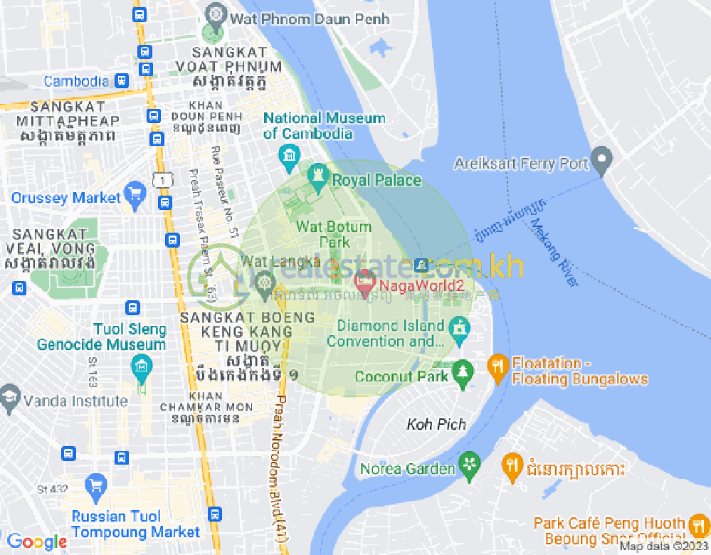 Mapa: Chakto Mukh, Daun Penh, Phnom Penh