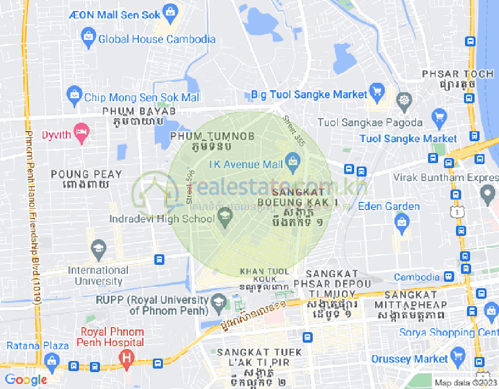 万谷湖1分区, 堆谷区, 金边地图