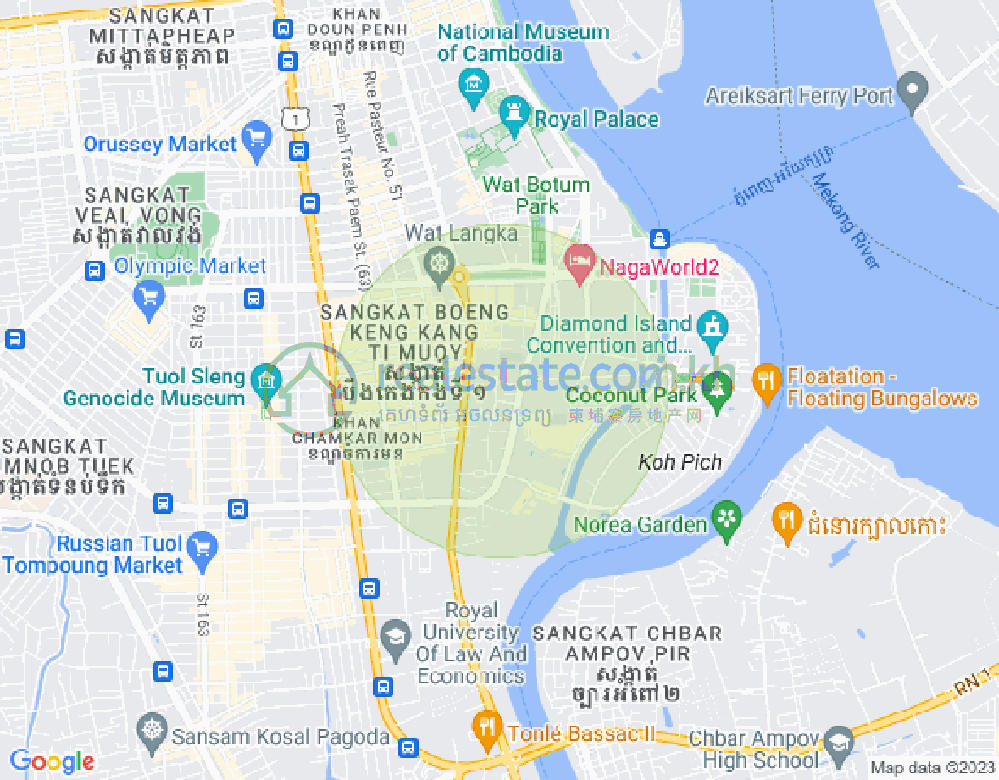 百色河分区, 占卡蒙, 金边地图