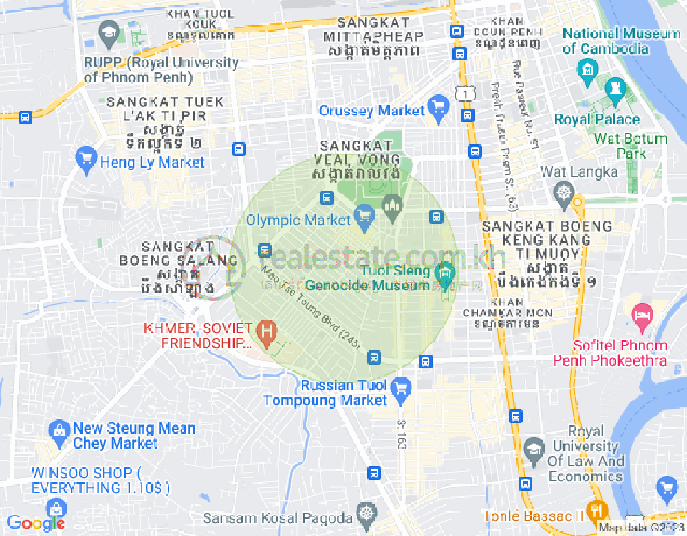 Carte de BKK 3, Boeng Keng Kang, Phnom Penh