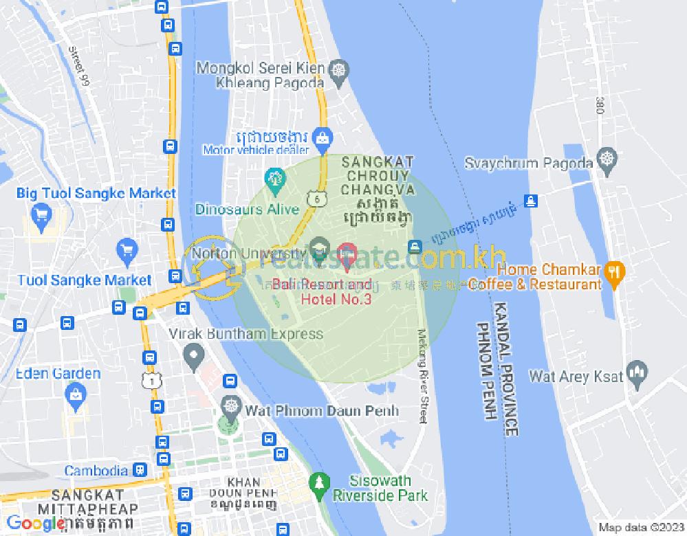 Carte de Chroy Changvar, Phnom Penh