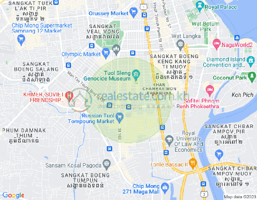 Map of BKK 1, Boeng Keng Kang, Phnom Penh