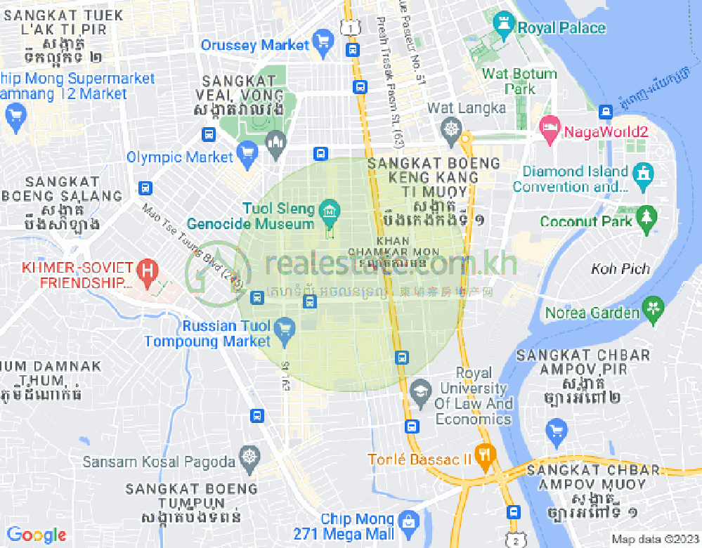 Map of BKK 3, Boeng Keng Kang, Phnom Penh